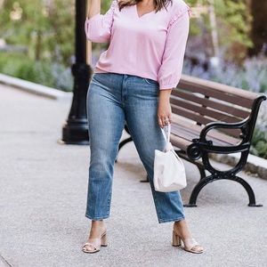 The Drop women's Miranda High Rise straight ankle jean